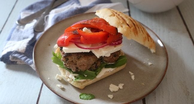 Greek Lamb Burger Recipe by Darina Coffey #TastyEasyLamb