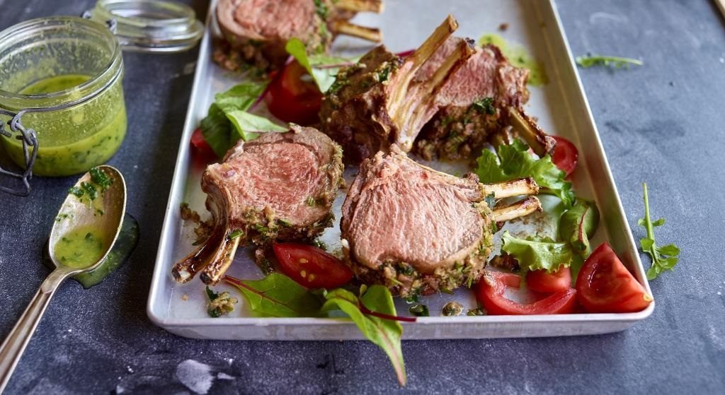TastyEasyLamb Rack of lamb with anchovies and garlic - compressed
