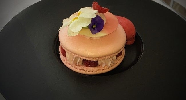 Raspberry Cheesecake Macaron By Chef Orna Larkin at Intercontinental Dublin