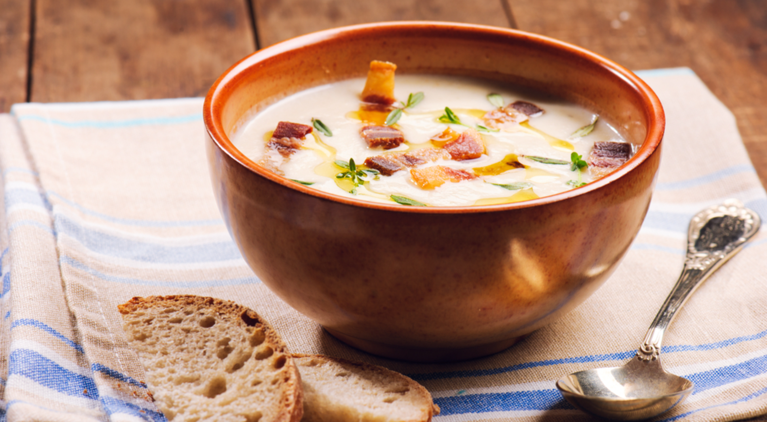 Chestnut, Parsnip & Bacon Soup