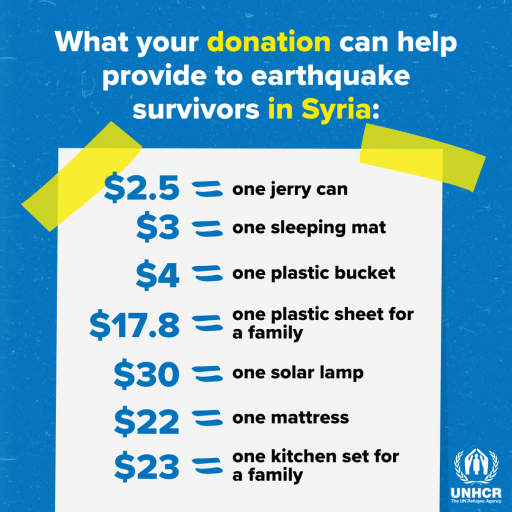 UNHCR Blasta Books Turkey and Syria