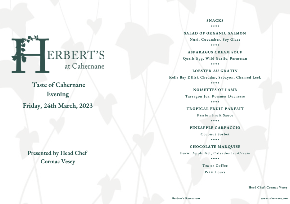 Taste of Cahernane Cormac Vesey