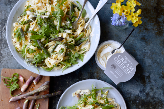 Creamy Truffled Asparagus Tagliatelle recipe