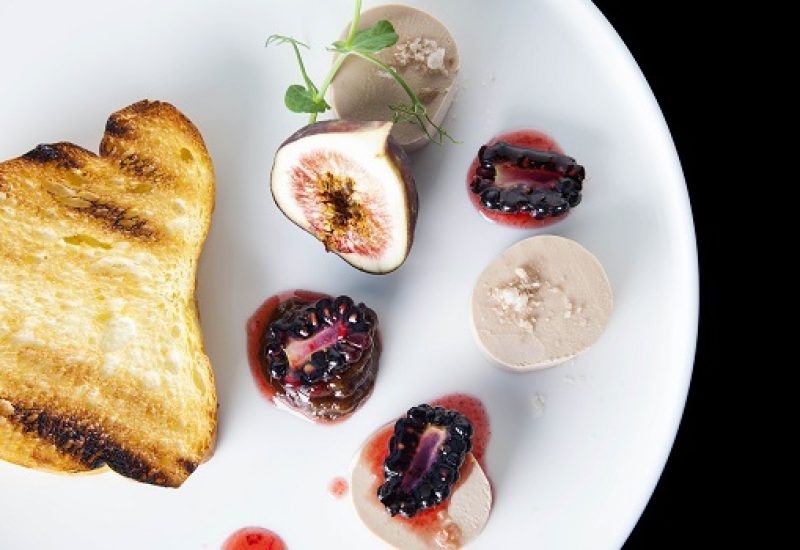 Chicken Liver Pate With Fig Chutney, Toasted Brioche, Fleur de Sel, Blackberry Compote Recipe By Che Igor From The Gibson