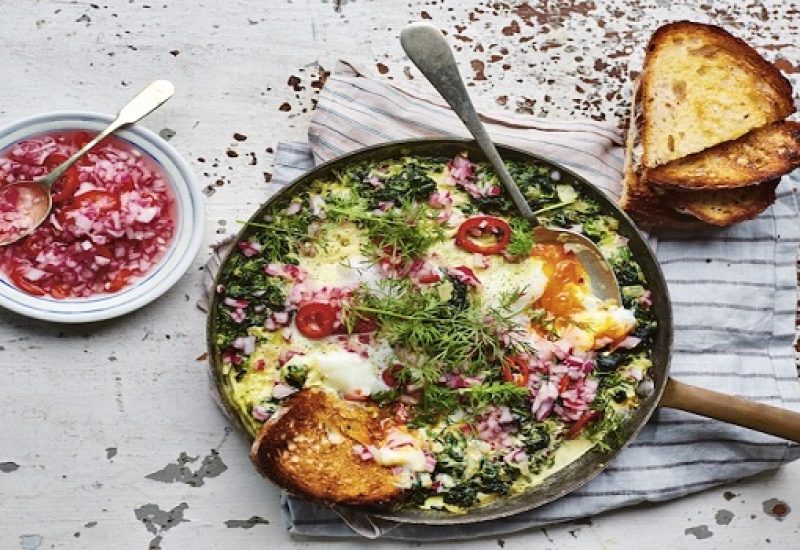 Stewed Spinach Eggs