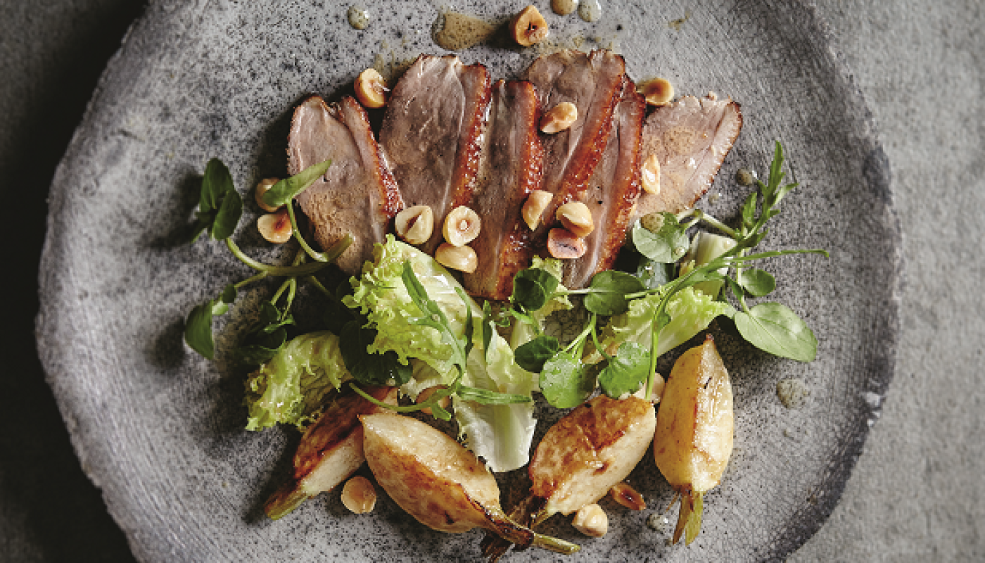warm salad of warm duck rachel Allen