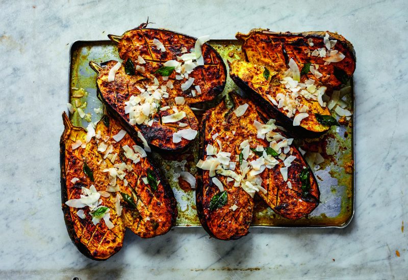Anjula Spice for Life Roasted aubergine