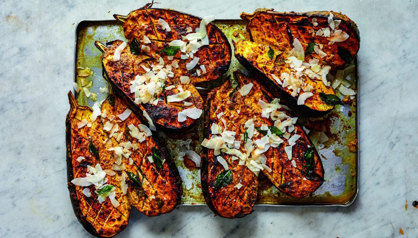 Anjula Spice for Life Roasted aubergine