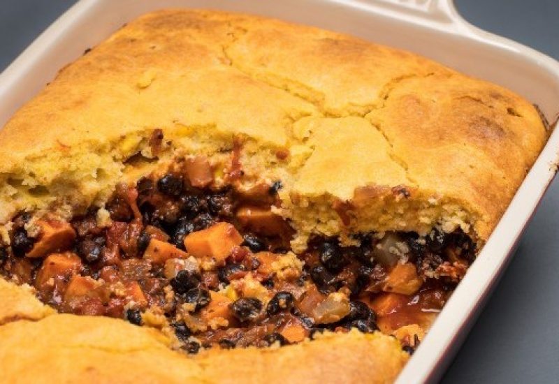 Blazing Salads Vegan Black Bean and Sweet Potato Hot pot