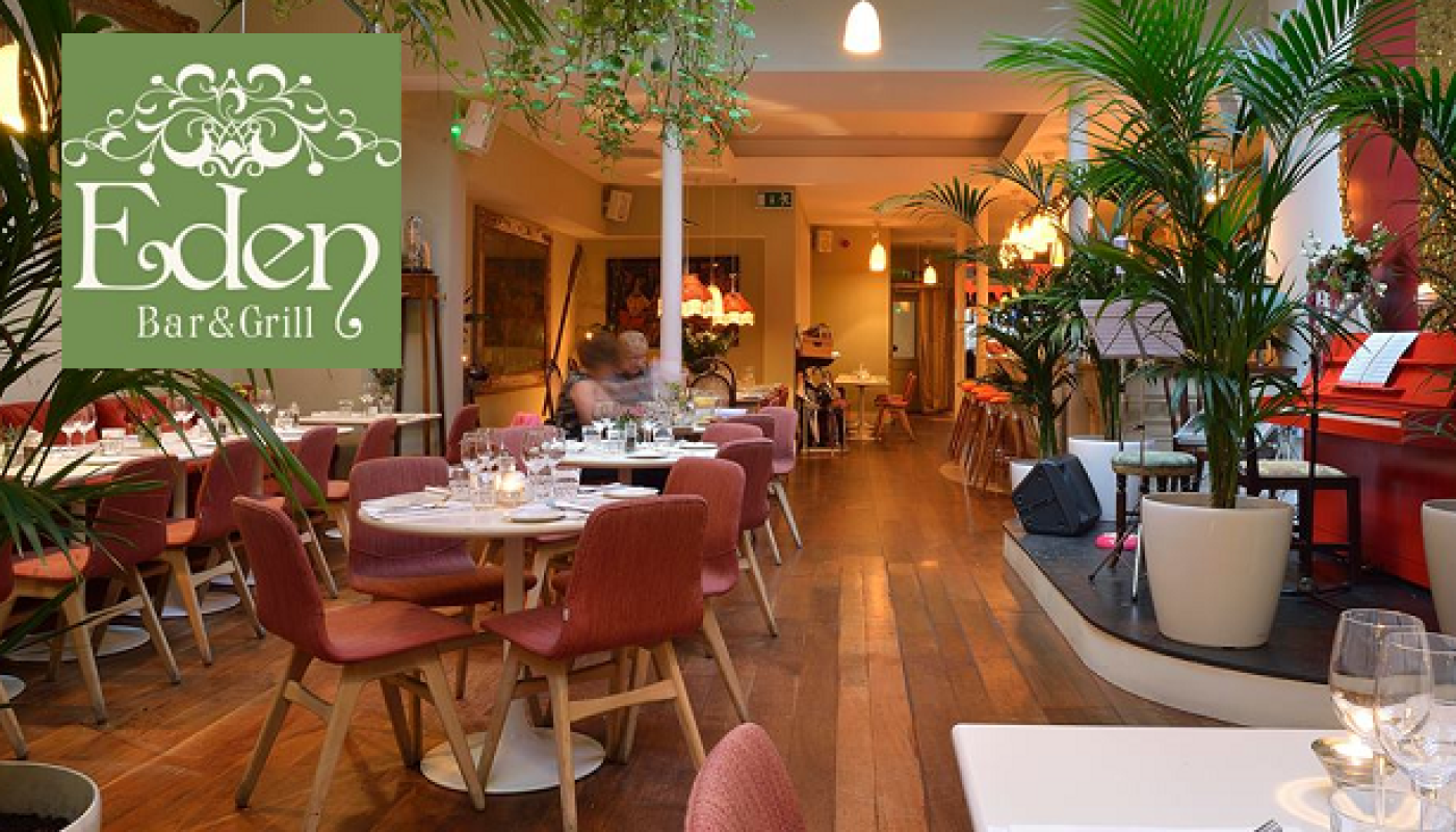 Be Tempted by a 3 Course Dinner and a Cocktail Each at Eden Bar & Grill on South William St for €49