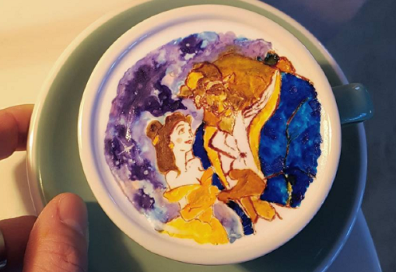Beauty and the Barista: This Inspired Disney Latte Art is Too Beautiful to Drink