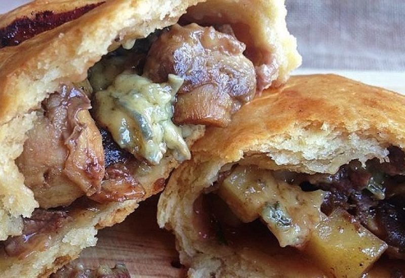 Beef & Cashel Blue Pasties Recipe with Mushrooms and Onion Marmalade