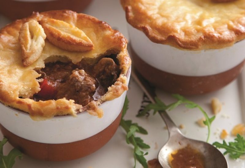 Beef and Stout Pies with Potato Pastry Topping Recipe by Catherine Fulvio