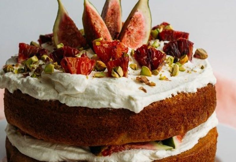 Blood orange spelt sponge cake