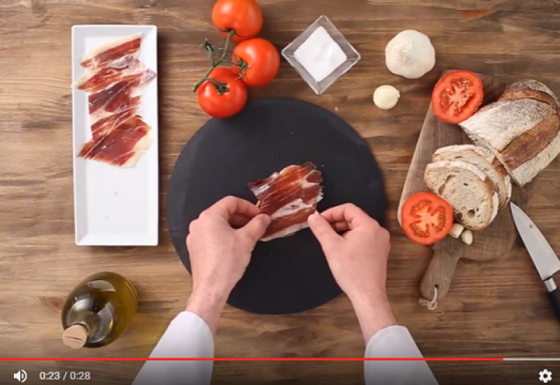 Bread Tomato and Serrano Ham Recipe World Tapas Day