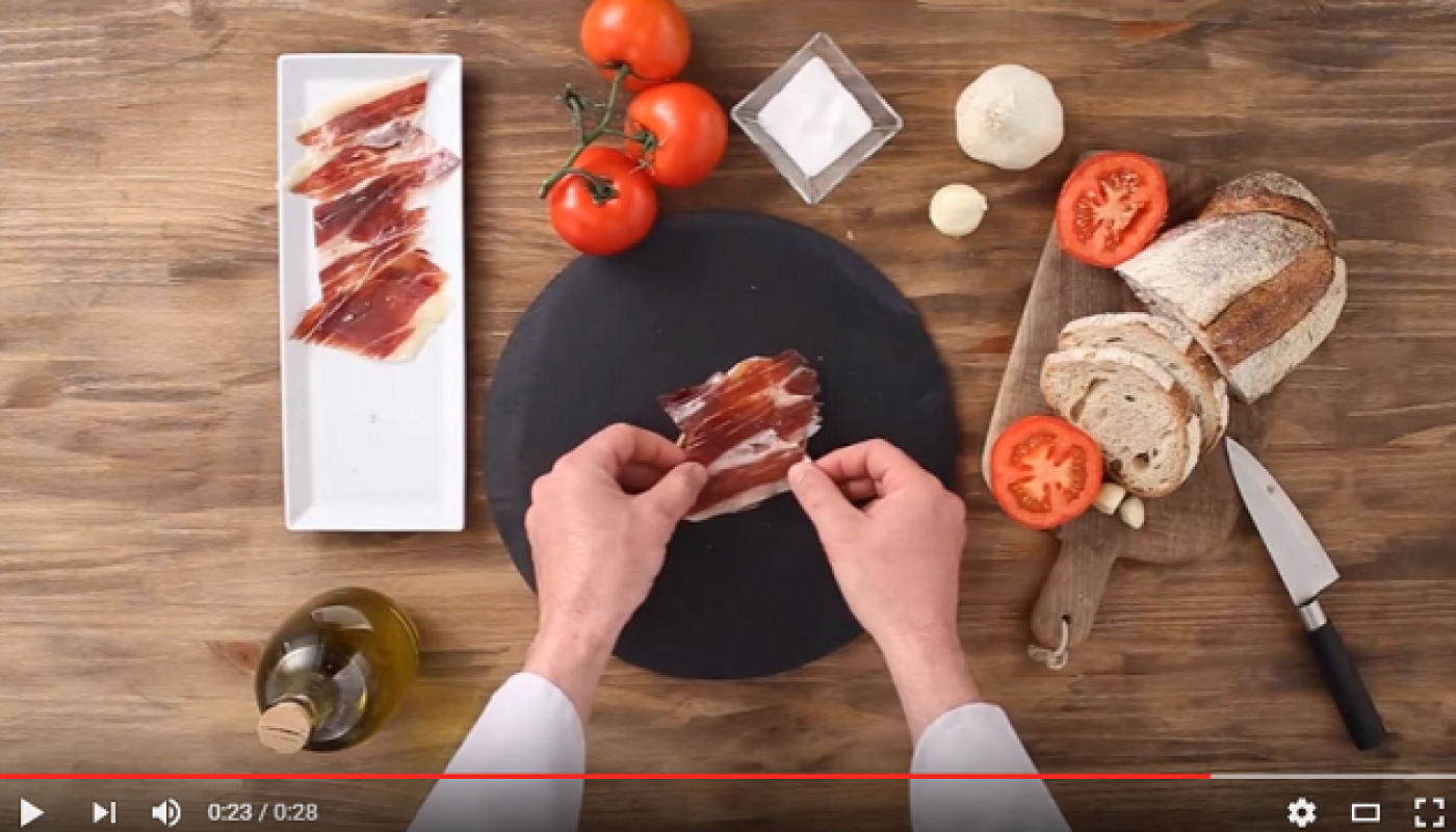 Bread Tomato and Serrano Ham Recipe World Tapas Day