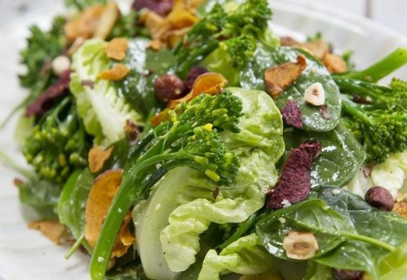 Broccoli, Baby Gem & Vegetable Crisp salad recipe