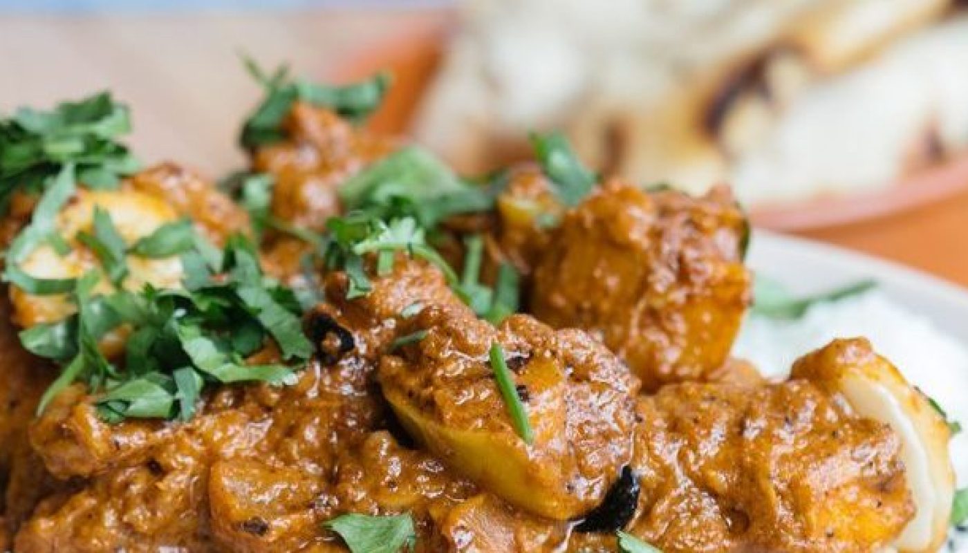Butter chicken and banana (1)