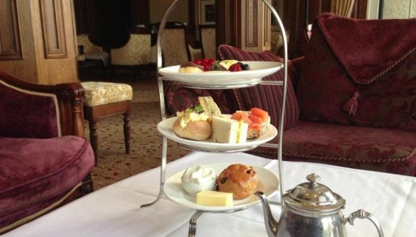 Cake stand full of delicious treats