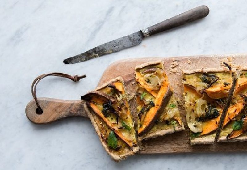 Caramelised Onion, Sweet Potato and Rye Tart Recipe by Jordan Bourke