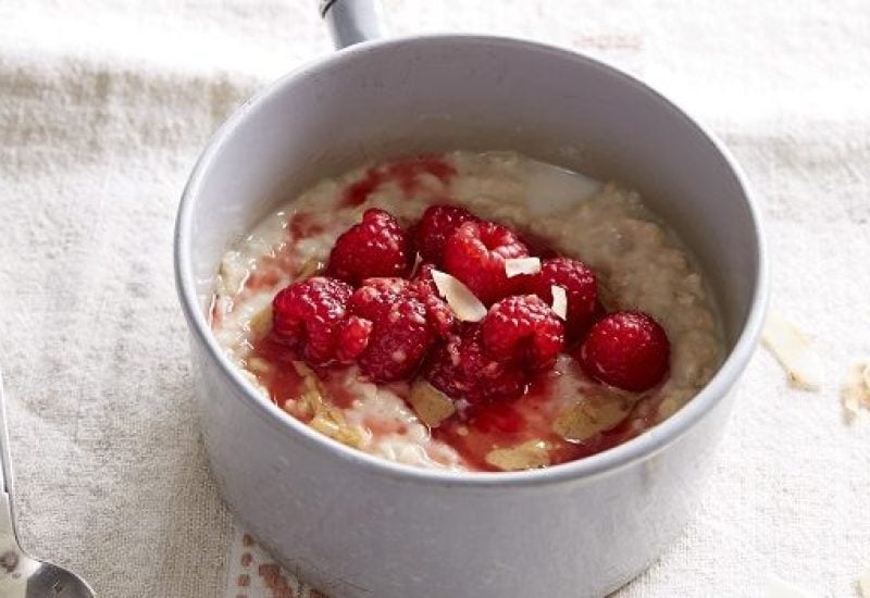 Raspberry and Coconut Oat Porridge Recipe The FODMAP Friendly Kitchen Cookbook