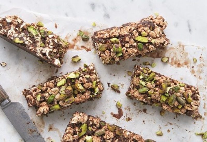 Chocolate and Fig Popcorn Bars Recipe from Eat Smart