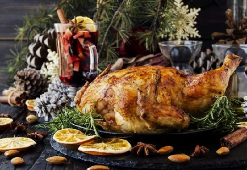 Baked chicken for Christmas or New Year