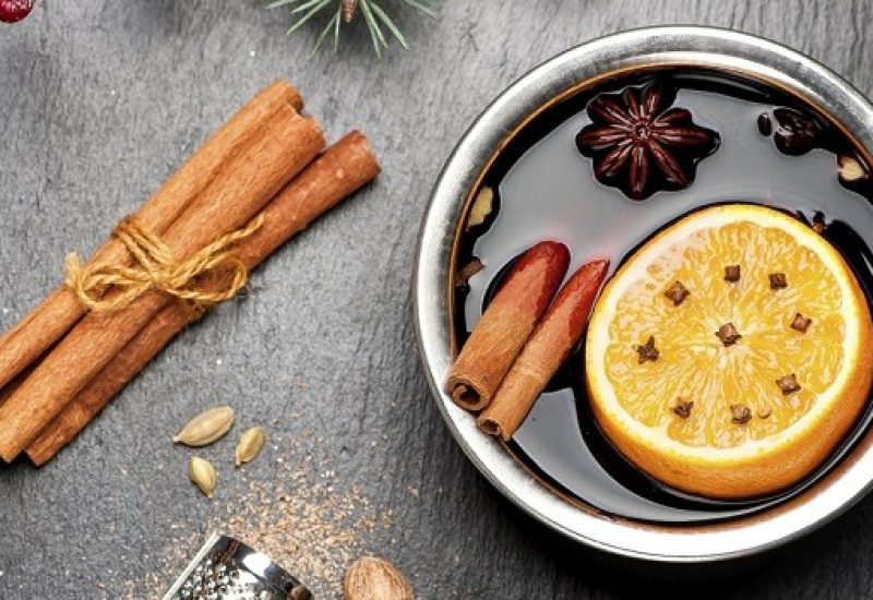 Christmas mulled wine and spices