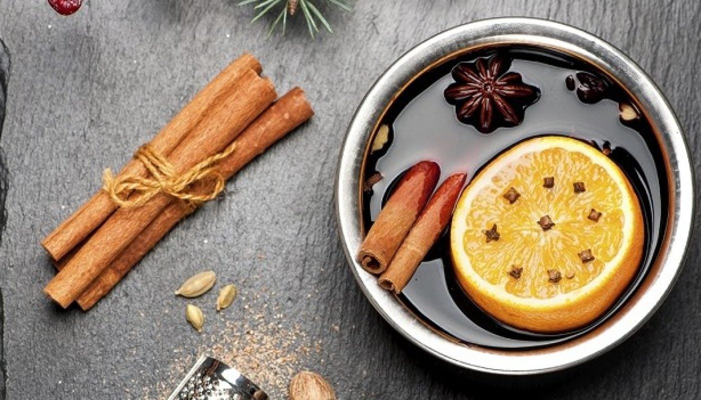 Christmas mulled wine and spices