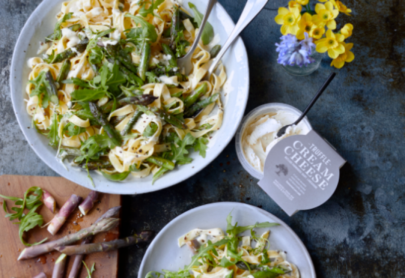 Creamy Truffled Asparagus Tagliatelle recipe