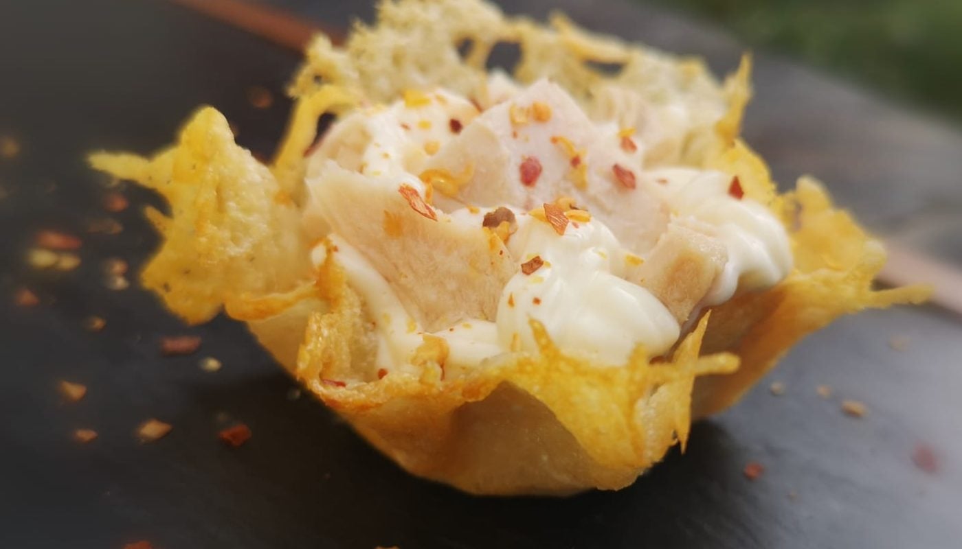 Crunchy Parmesan baskets