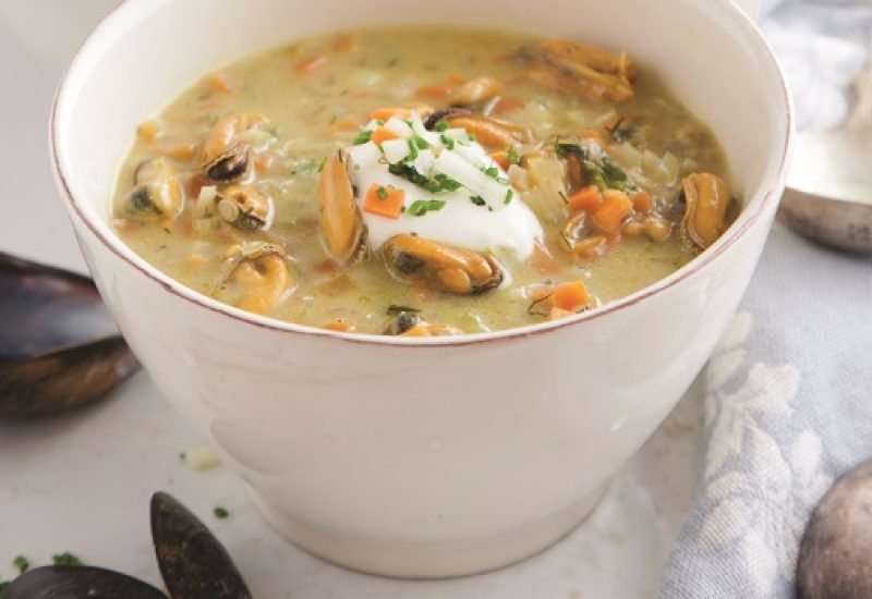 Curried Mussel Soup Recipe by Catherine Fulvio