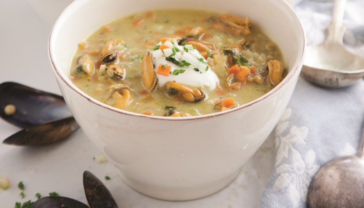 Curried Mussel Soup Recipe by Catherine Fulvio