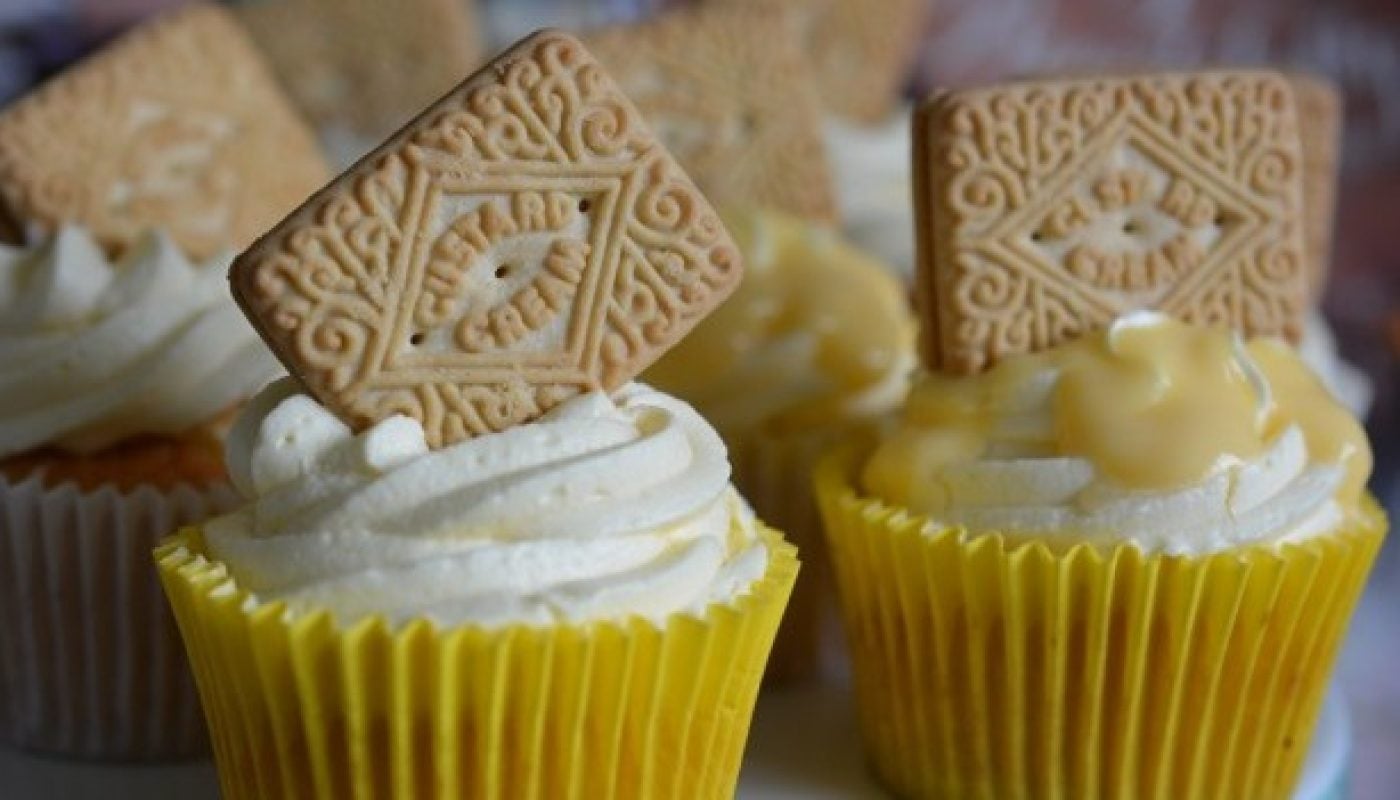 Custard cream cupcakes Karyn Ryan