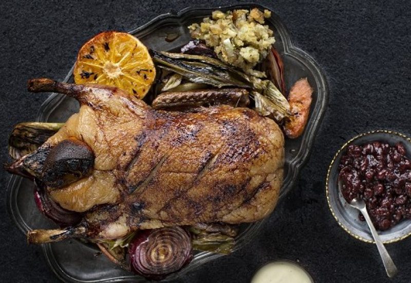 Roast Duck with Cranberry and Sage Stuffing Recipe By Chef Gearóid Lynch