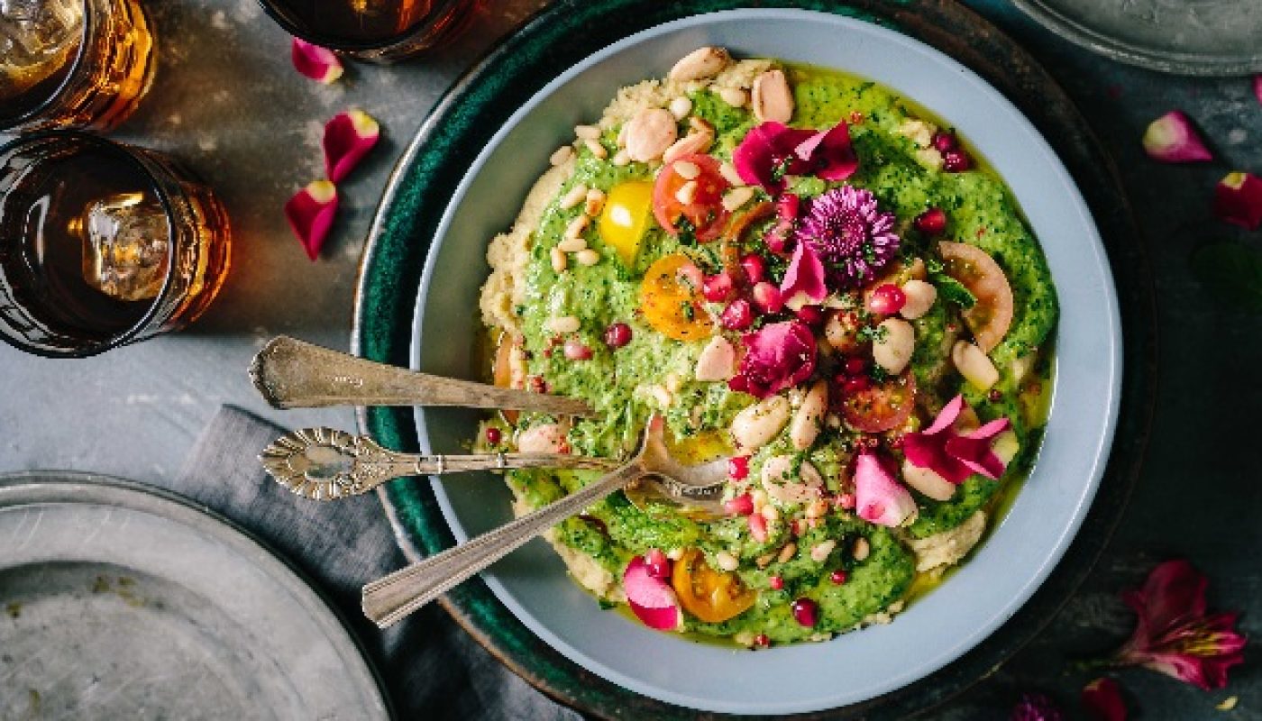 Roasted Almonds Spinach & Fava Beans Hummus Recipe By My Nutrition Ireland