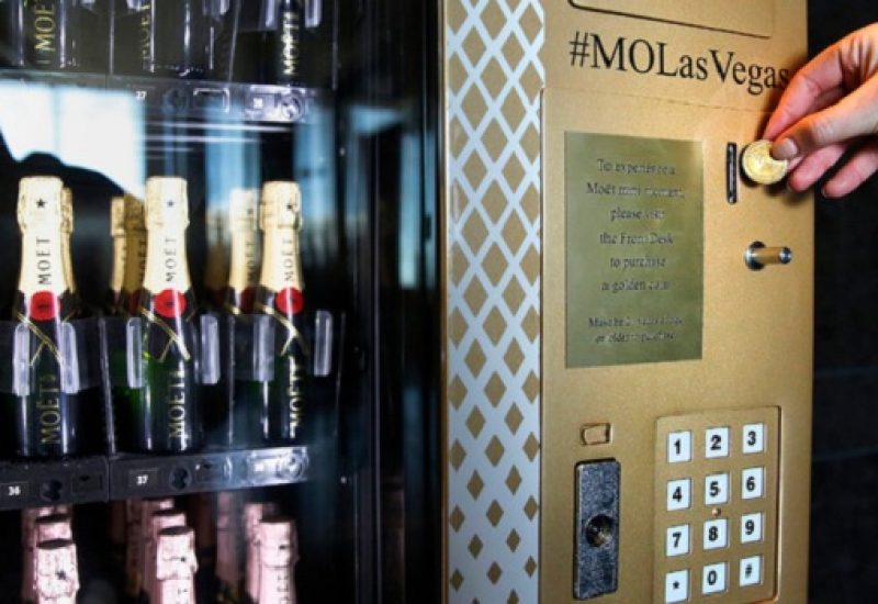 Forget Slot Machines: Las Vegas' Champagne Vending Machine is Where you Want your Token