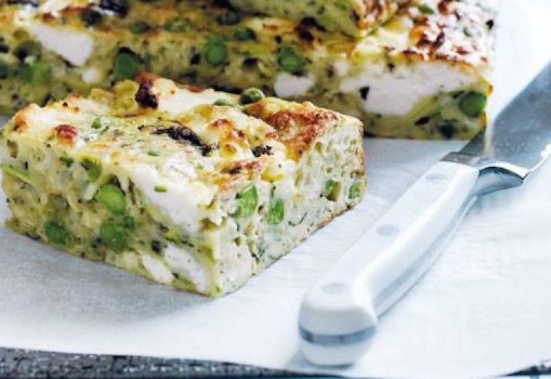 Pea, Fresh Herb and Feta Frittata Recipe by Edel Byrne