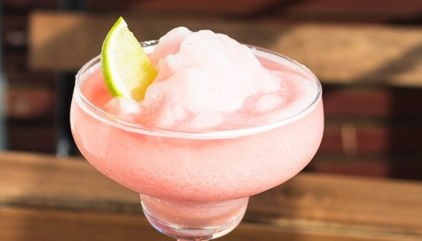 Watermelon Gin Slushie Cocktail Recipe from Sugar & Shots