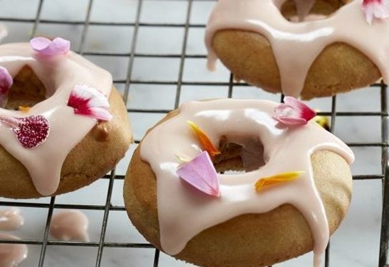 Glazed blood orange doughnuts recipe