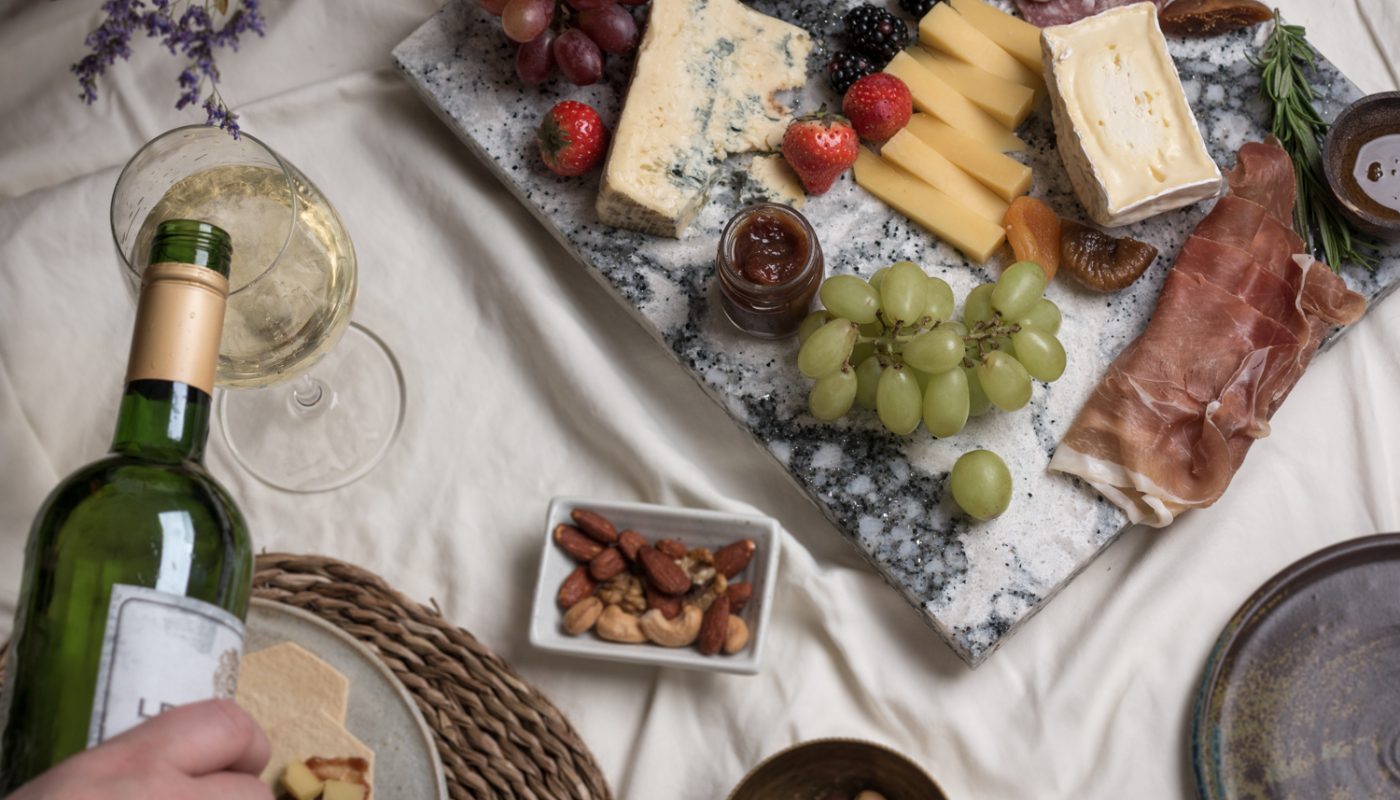 Grazing with wine