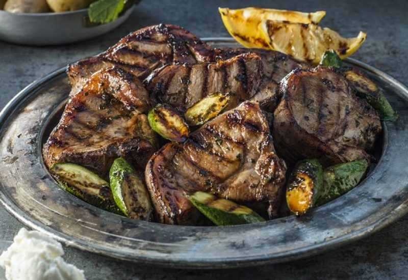 Griddled Connemara Hill Lamb Chops Recipe with Courgette and Lemon
