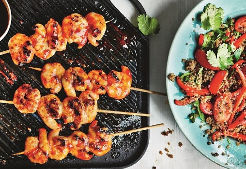 Griddled Prawn Skewers Recipe