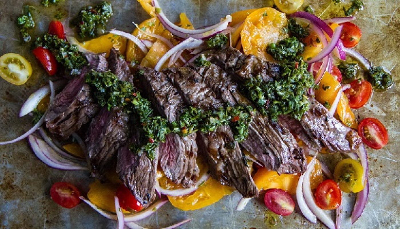 Grilled Skirt Steak with Chimichurri Recipe from Pure Delicious Cookbook