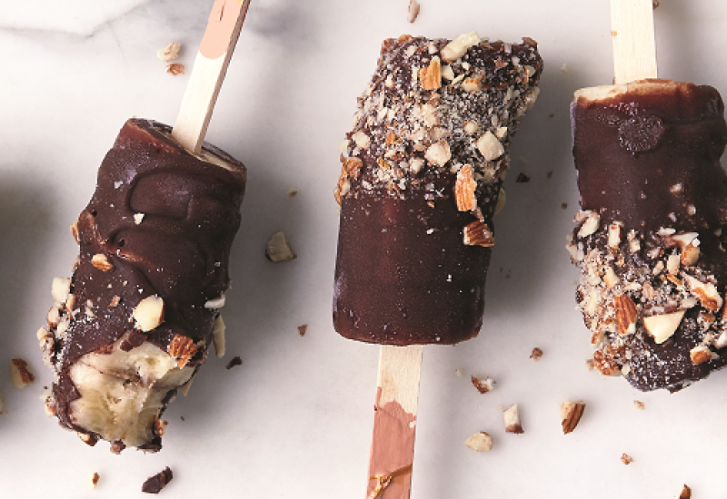 Chocolate Coated Banana Ice Pop Recipe from the Eat Smart Cookbook