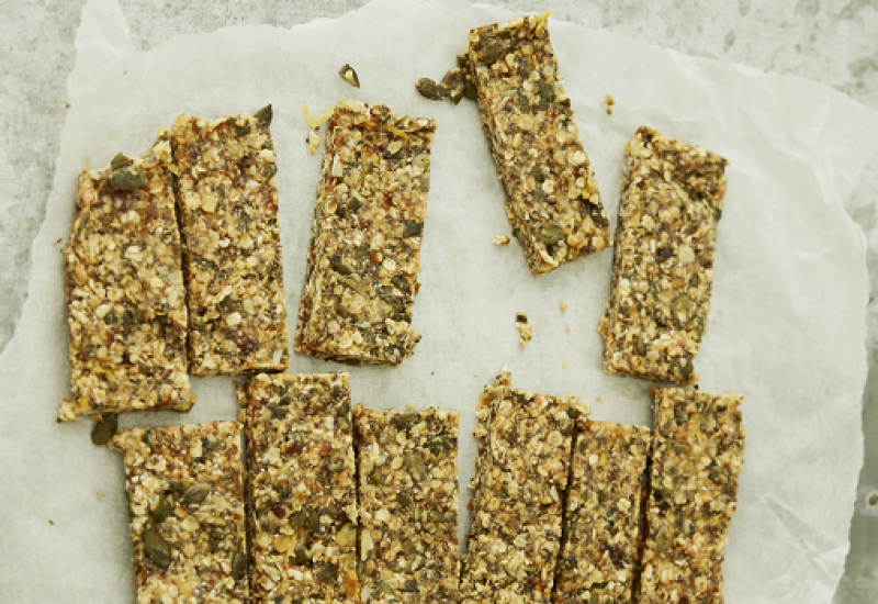 Honey and Lemon breakfast bars recipe Deliciously Ella