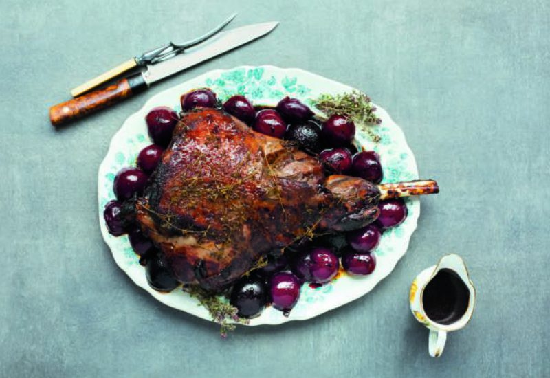 Haunch of Venison with Plums, Port and Cinnamon