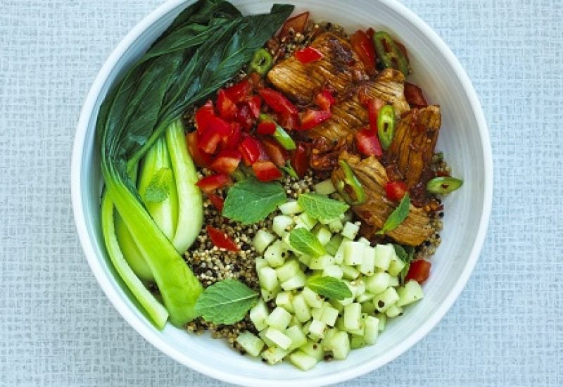 Hot & Sour Pork Recipe with Steamed Pak Choi from Nick Knowles