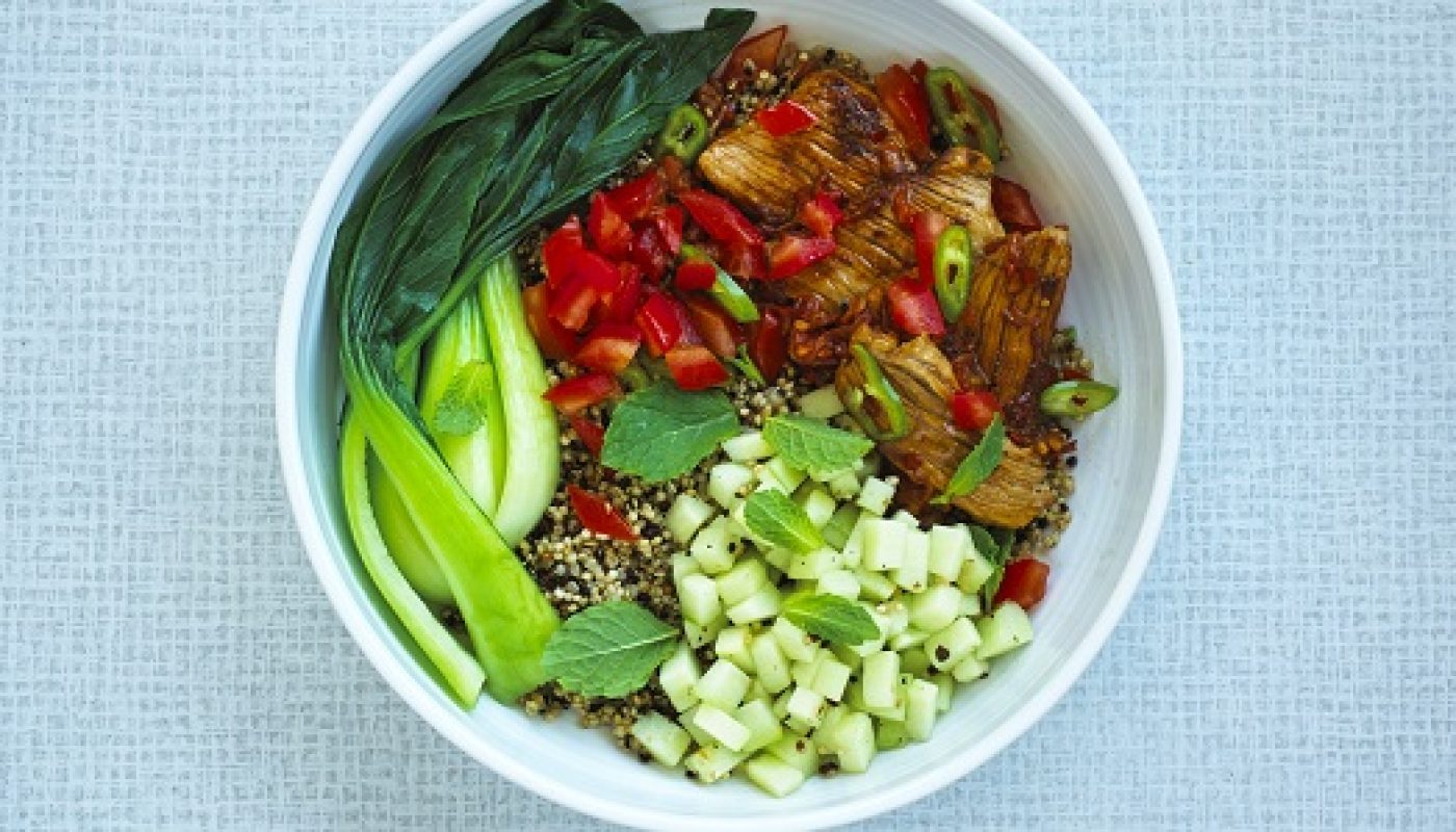 Hot & Sour Pork Recipe with Steamed Pak Choi from Nick Knowles