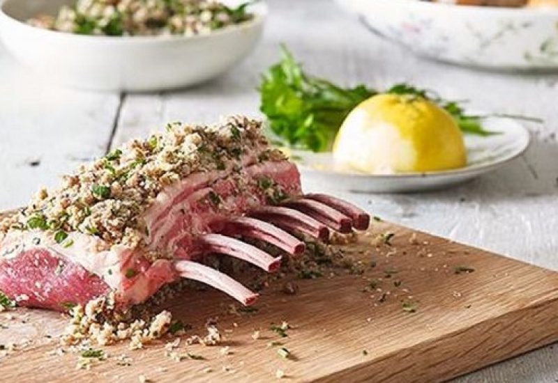 Hot cross bun-crusted lamb recipe